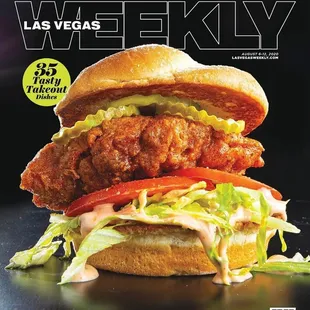 Our fried chicken sandwich is on the cover of Las Vegas Weekly!