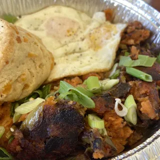 Side sweet potato brisket hash