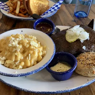 Half Slab Pecan Smoked Spare Ribs and Half lb. Smoked Brisket Plate*