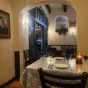 Our table in the charming restaurant.