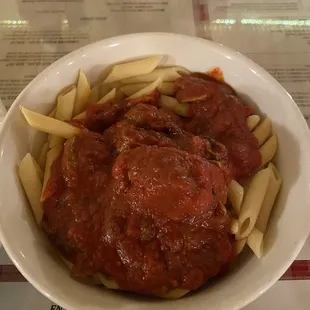 Pasta with meatballs