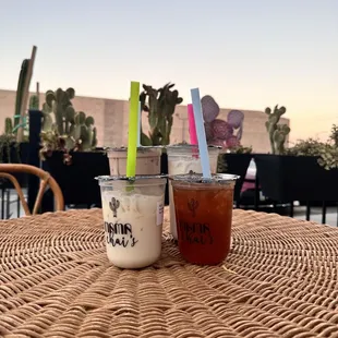 Boba on the patio