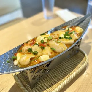 Hot chili oil flounder fish and soft tofu