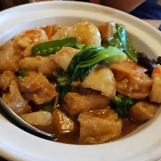 Seafood and Tofu Clay Pot