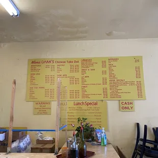 Menu board