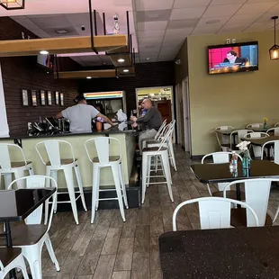 the inside of a restaurant