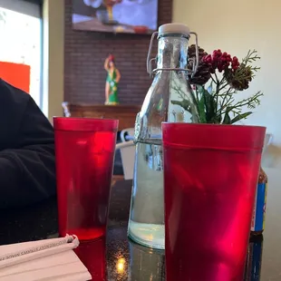 Water bottle for refills