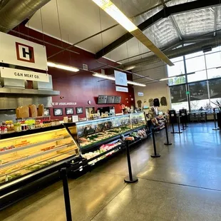An array of meats and veggies to peruse while waiting for Kalbi BURGERS!