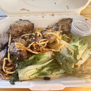 Lawless and Mama Chow collaboration - brisket and garlic noodles