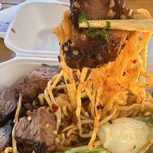 Lawless and Mama Chow collaboration - brisket and garlic noodles