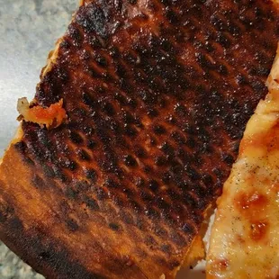 Burnt pizza