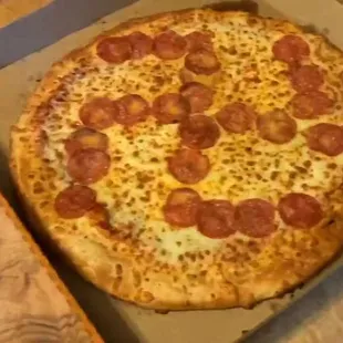 The second pizza looked like this. We aren't even Buddist.