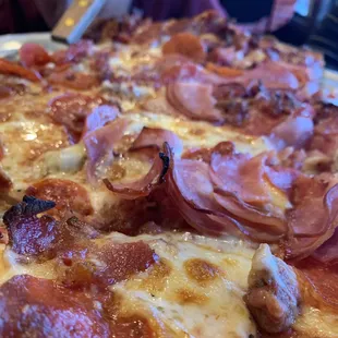 Meat lovers pizza