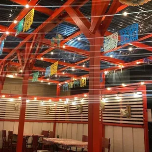 the interior of a mexican restaurant