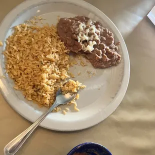 Rice and beans plate for my toddler!