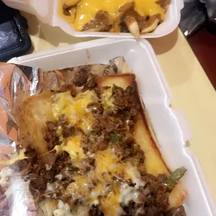 Philly Cheesesteak &amp; Chilli cheese fries