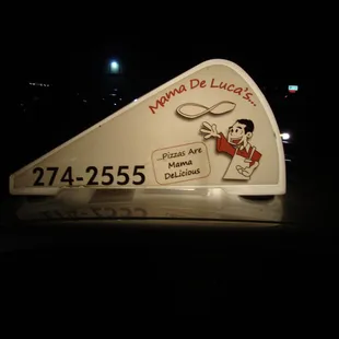 A delivery car, lit up and ready to go!