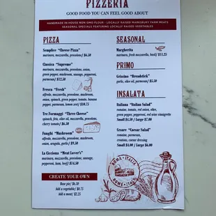 Full menu
