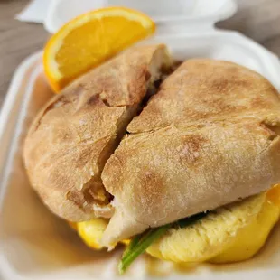 Veggie breakfast sandwich