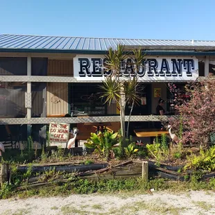 Very, very rustic and a dirt parking lot.