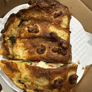 Spinach calzone