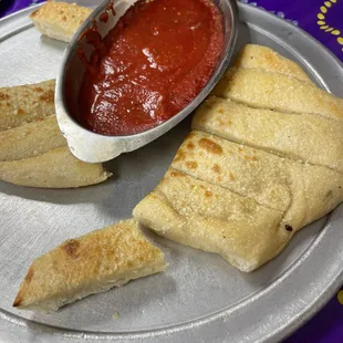Bread Sticks with Salsa
