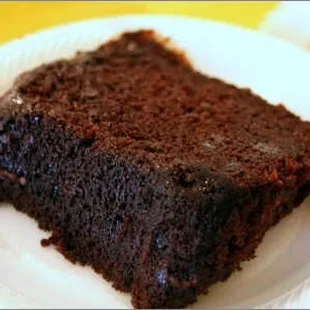Slice of chocolate cake.