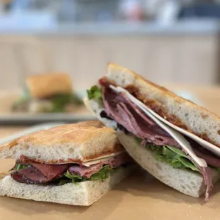 Roasted Beef Focaccia Sandwich