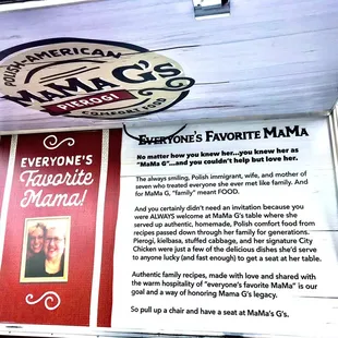 a sign for the restaurant