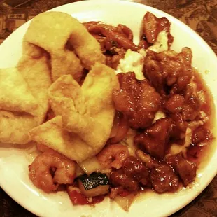 a plate of food on a table