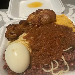 Waakye &amp; Chicken