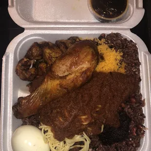 Wakkye(rice &amp; Beans) Plate