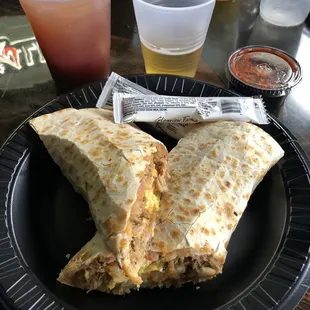 Morning elixir and breakfast burrito. Phenomenal