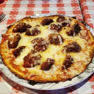 Meatball Pizza