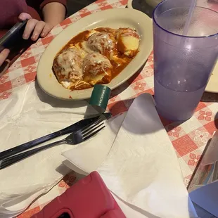 Lasagna with meatballs