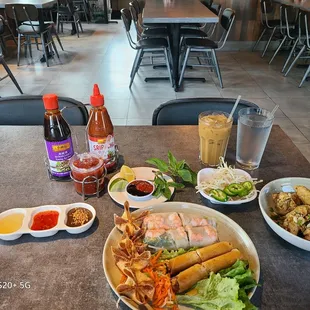 a variety of dishes