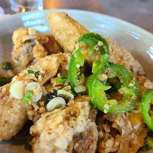 chicken wings and fried chicken