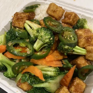 Spicy Garlic Tofu Rice