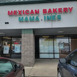 the front of the restaurant
