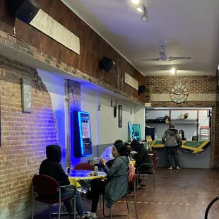 a group of people sitting at a table