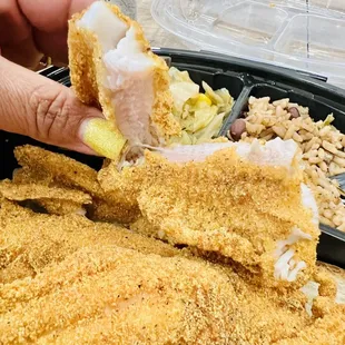 Fried catfish; big pieces and so meaty