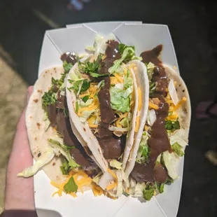 Three jerk tacos