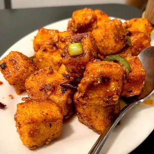 Caramelized fried tofu