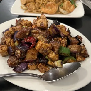 Eggplant chicken