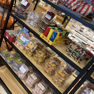 a display of baked goods