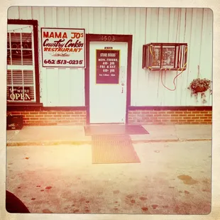 the front of the restaurant