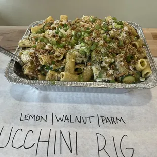 Lemon Zucchini Pasta, Casual Catering size