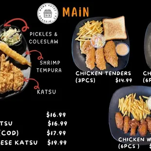 Crispy, freshly made hand-battered katsu and our fried chicken meals