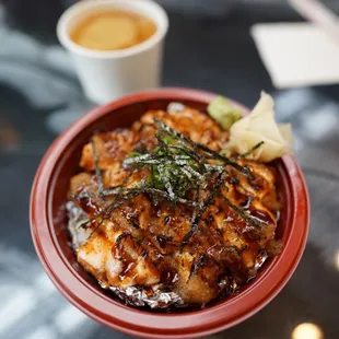 Seared Salmon Bowl wit Miso Soup...