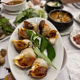 Grilled Canada Snails with salt chili